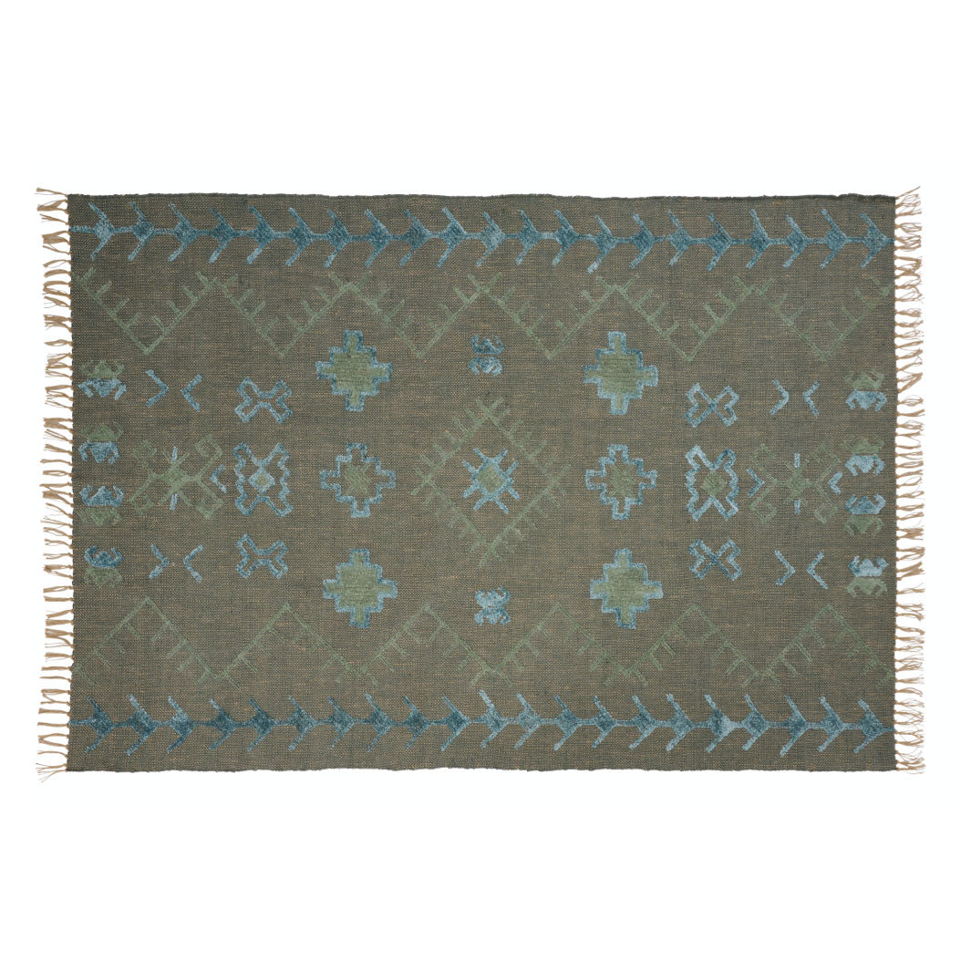 Tapis en jute / viscose / laine Azure