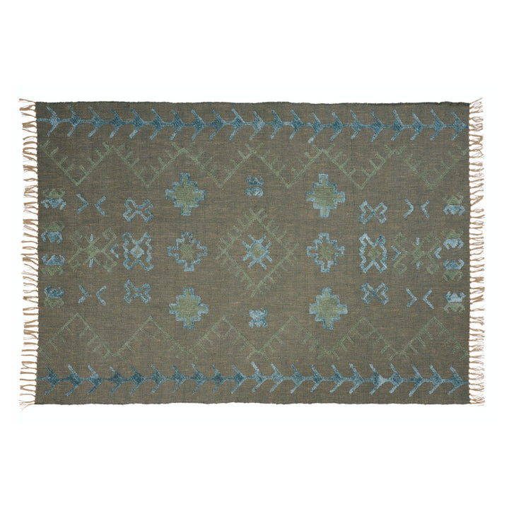 Tapis en jute / viscose / laine Azure