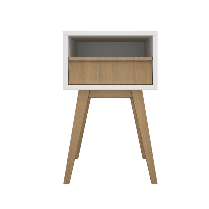 Table de chevet - Elea Contour Laque Tiroir Chene