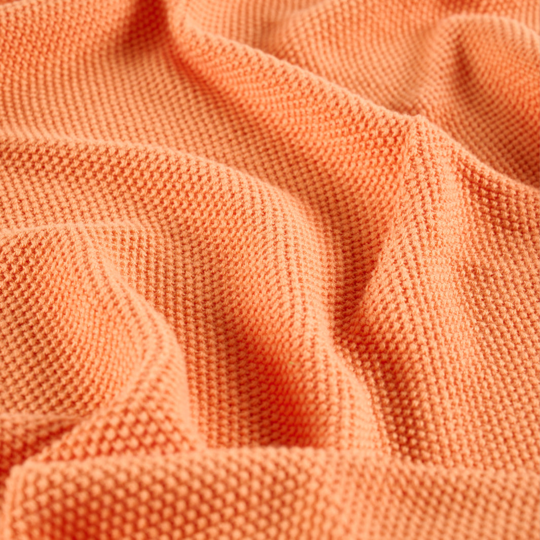 Couvertures en coton - Flora - Tangerine Orange