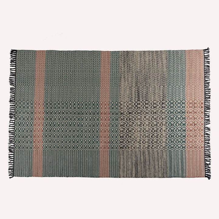 COCO-MAT Tapis en coton Orange Stripe 230X160 cm